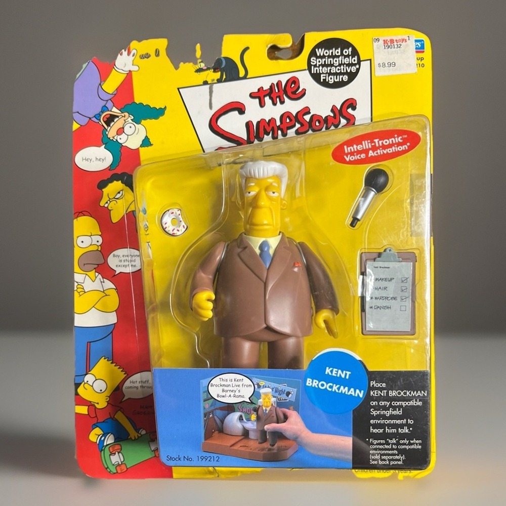 Simpsons World of Springfield Series 6 KENT BROCKMAN Interactive Figure NEW